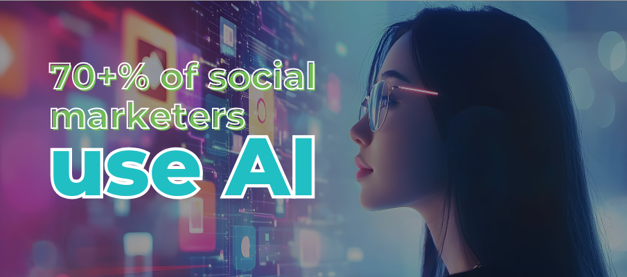 Most social marketers use AI for content